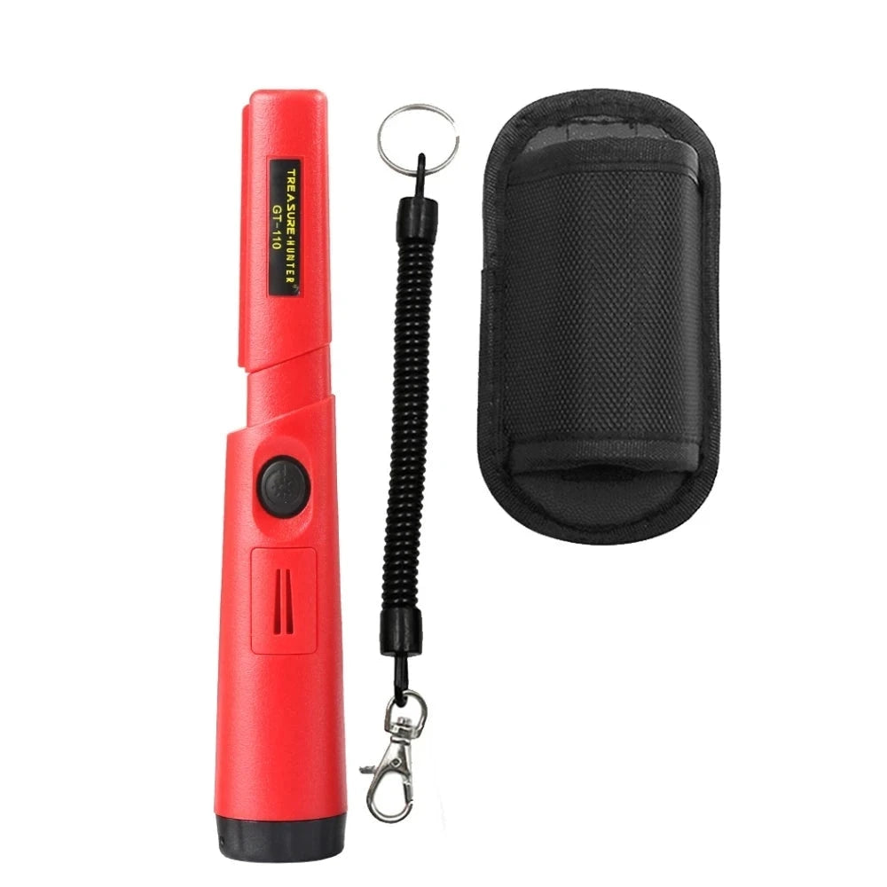 Pinpointer Treasure Hunter GT110 rouge avec étui ceinture et cordon anti-perte