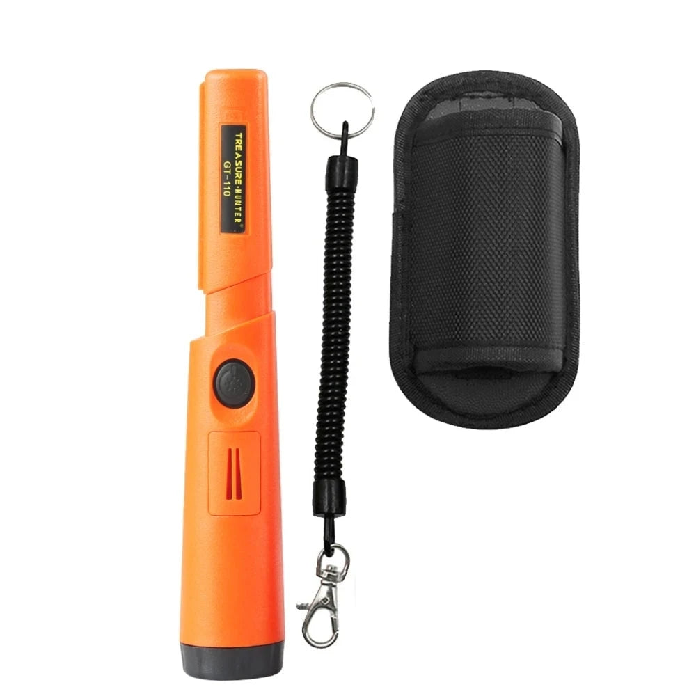 Pinpointer Treasure Hunter GT110 orange avec étui ceinture et cordon anti-perte
